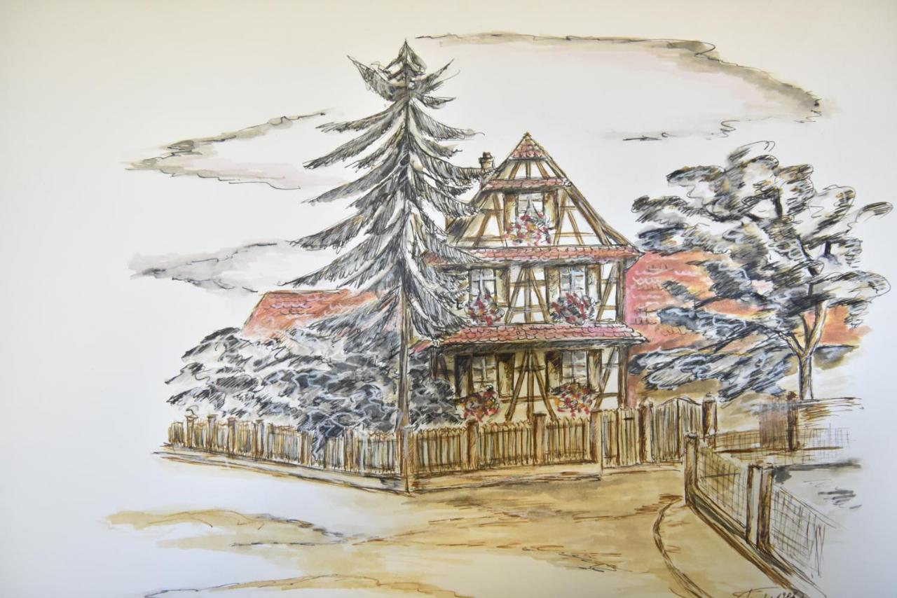 Maison d'hôtes Aux Deux Cigognes Gries Exterior foto